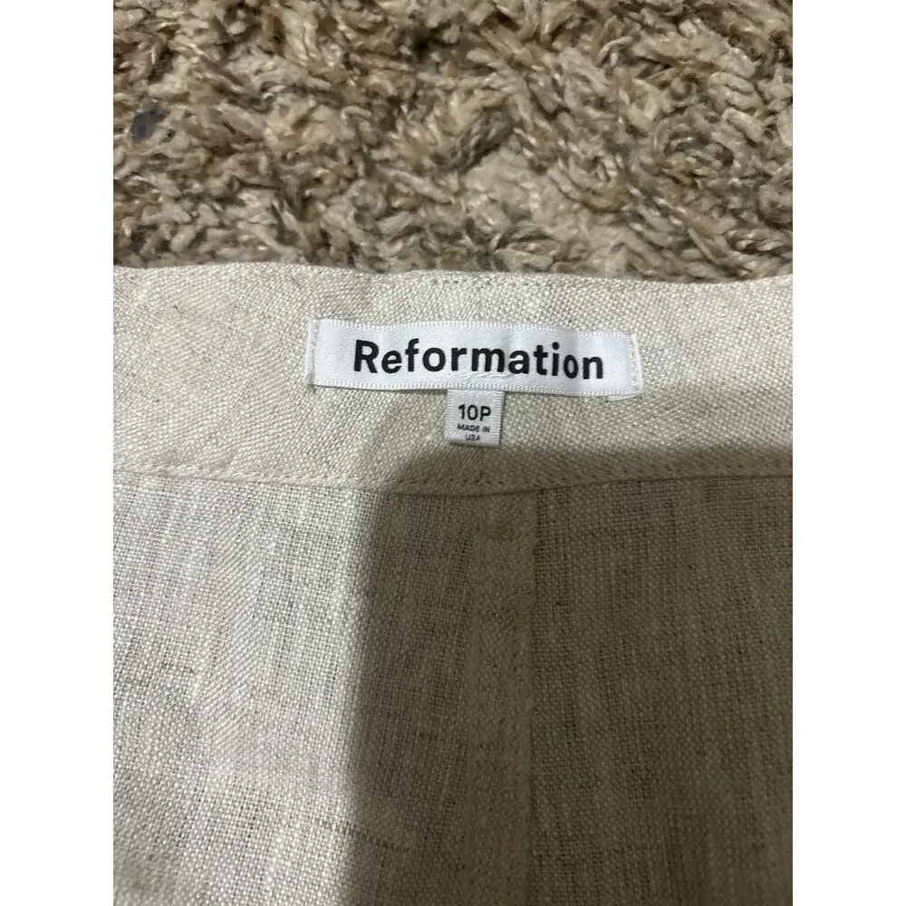 Reformation Linen Pant Slacks 10 P